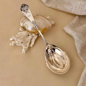 <b>Vintage</b> Silver Brass <b>Cutlery</b> 2 Piece Spoon Set Engraving Handle Mirror Polish Serving Spoon Fork Knife for Party Dining - Product Image 1