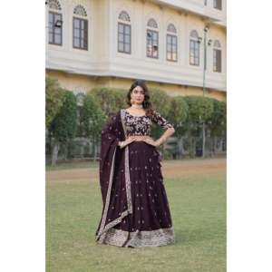 Amazing Wine Colour Desinger Lehenga Choli - Product Image 2