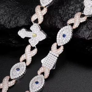 Oferta Caliente: Collar Clásico de Hip Hop con Cruz, Ojo Turco e Infinito, Chapado en Oro, Joyería Fina y Colgantes, Amuleto de Zirconia, Moda Urbana - Product Image 1