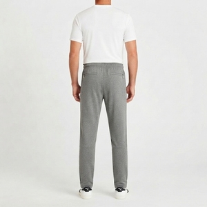 Pantalon de sport pour homme, coupe droite, avec taille élastique et poches zippées, idéal pour la course à pied et l'entraînement en salle de sport - Product Image 3