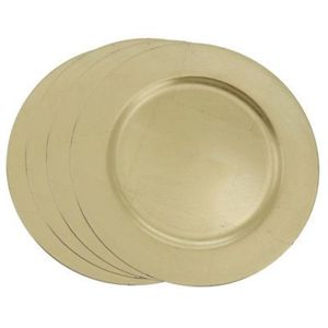 Luxury Gold Beaded Charger <b>Plate</b> Wedding Table <b>Decoration</b> Elegant Round Service <b>Plate</b> for Banquet Event Catering Supply <b>Plate</b> - Product Image 5