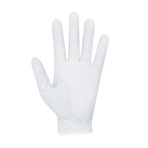 Golf <b>Glove</b> Right Hand Black White Genuine Leather Hook Loop Closure Non Slip Soft Grip Unisex Sports - Product Image 5