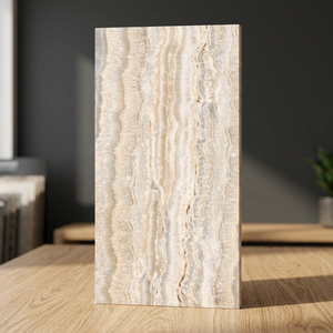 Skyrim Onyx Vente en gros Beige brillant Entièrement émaillé 60x120 Carreaux de porcelaine Meilleur prix Céramique en Inde du principal fournisseur - Product Image 3