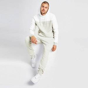 Chándal con Capucha para Hombre, Premium, Maternidad, Color Sólido |   Conjunto Deportivo Color Blanco Ártico Heather Oatmeal |   Entrenamiento Deportivo Urbano - Product Image 3