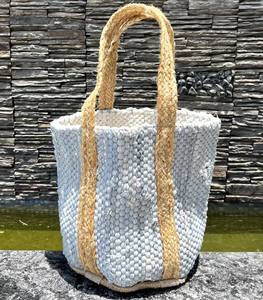 Sac messager bohème personnalisable tendance 2026 pour femme, sac fourre-tout réutilisable en coton et jute de haute qualité, sac de shopping à la mode - Product Image 4