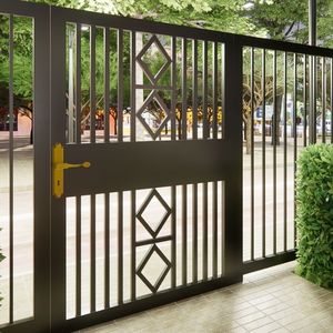 Puertas de Hierro con Recubrimiento en Polvo de Alta Seguridad, Diseños de Puertas Metálicas Decorativas Personalizadas para Villas Residenciales y Entradas de Patio - Product Image 4