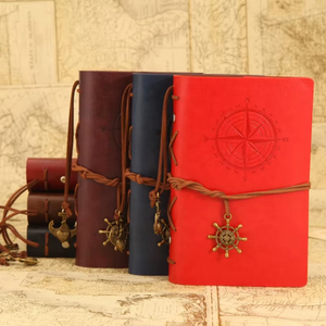 Cuaderno de Cuero Genuino Vintage, Diario, Agenda, Libro de Bocetos, Papel de Recambio DIY, Regalo de Cumpleaños o para la Escuela - Product Image 1