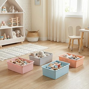 OEM Custom Eco-Friendly PP Plastic Classic Design Storage Box with Lid Stackable 3-6L Capacity Household Storage Container - Product Image 6