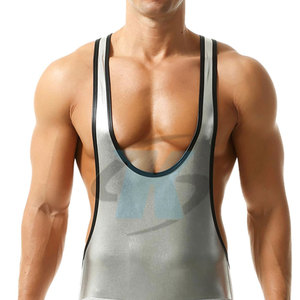 High Performance Spandex / Polyester Made <b>Running</b> <b>Singlets</b> Comfortable Fitness Apparel For Gym Training And Sports Wear - Product Image 4