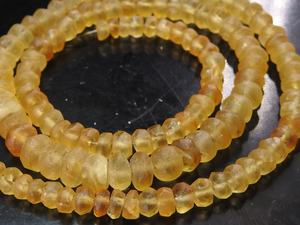 Cuentas de piedra natural citrino para la fabricación de joyas Cuentas amarillas pulidas mate lisas de 4mm y 6mm - Product Image 2