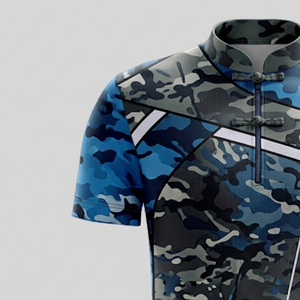 Camisas de camuflaje con sublimación completa para hombre, camisas híbridas con cuello chino, polo y camiseta, camisas con botones de sublimación personalizadas unisex - Product Image 3