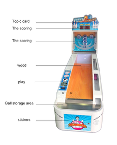เกมแลกตั๋วสกีบอลโบว์ลิ่งเชิงพาณิชย์ |   เครื่องจับรางวัลอิเล็กทรอนิกส์ Wooden Lane 400W สำหรับศูนย์เกม - Product Image 2