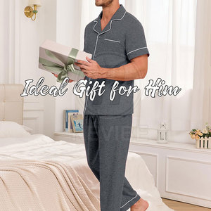 Pyjama Confortable pour Homme en Coton Doux, Tenue de Nuit Respirante, Coupe Décontractée - Product Image 4