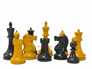 1972 Championship Fischer Spassky Antiqued Large Chess Pieces Reproduced Wood Durable Outdoor <b>Entertainment</b> Party Unisex - Product Image 3