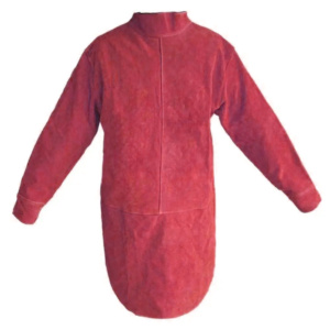 Combinaison de travail en cuir de vachette pleine fleur de qualité supérieure, résistante, pour la soudure, avec manches et protection intégrale contre les étincelles et la chaleur - Product Image 5