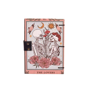 <b>A5</b> Handmade Paper Journal Notebook 200 Pages | Vintage Skeleton Lovers Design Diary Gift Writing Planner OEM Set Bulk Hub India - Product Image 2