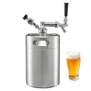 Sistema de dispensación de cerveza presurizado tipo Growler de 5L/10L (170oz) con kit de acero inoxidable 304, regulador de CO2 y grifo de cierre automático - Product Image 1