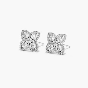 Premium 925 <b>Silver</b> Moissanite Diamond Jewelry <b>Stud</b> Earrings Brilliance and Elegant Modern <b>Stud</b> Earrings for Special Occasions - Product Image 3