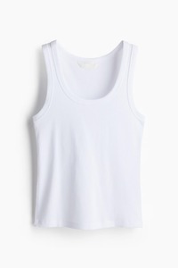 Camiseta sin mangas de color sólido para mujer, top corto informal blanco para verano, camiseta deportiva de longitud corta - Product Image 5