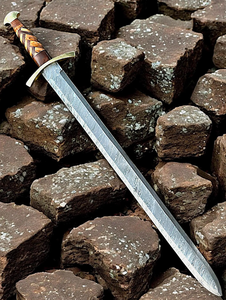Hand Forged Stainless Steel Long <b>Sword</b> | Antique Medieval Viking <b>Sword</b> | <b>Silver</b>-Plated Polished Wall Hanging Wedding Gift for - Product Image 3