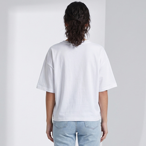 Oversized V-Neck T-Shirt Women 100% Cotton Short Sleeve Casual Tee Ladies Drop Shoulder Summer Style TShirts Women's - Product Image 2