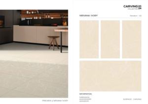 Exclusiva Loseta de Porcelana Tallada 600x1200, Formato Grande, Superficie Texturizada Premium, para Paredes y Pisos, Uso Interior y Exterior Moderno - Product Image 2