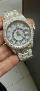 Reloj Mecánico de Lujo con Incrustaciones Completas de Moissanita VVS, de Acero Inoxidable, Estilo Hip Hop Urbano - Product Image 3