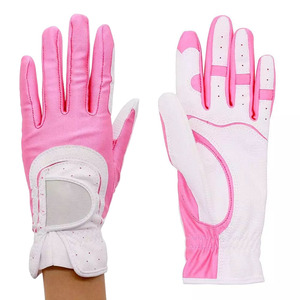 Guante de golf para mano derecha, medio dedo, malla transpirable, guante deportivo unisex, cierre de gancho y bucle, blanco y negro - Product Image 4