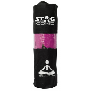 STAG ICONIC Yoga Mat 180cm x 60cm x 4mm – Non-Slip Exercise & Fitness Mat with Yoga Pose <b>Guide</b> - Product Image 1