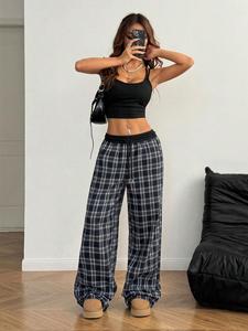 Dark Washed Knitted Waterproof Breathable Autumn Solid Color Stretch Flared Denim <b>Trousers</b> Wholesale High Waist Casual - Product Image 3