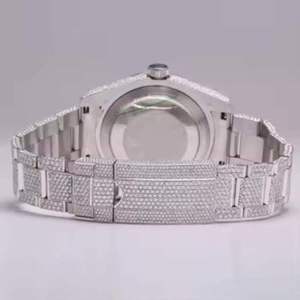 Custom Diamond Quartz Square <b>Case</b> Glass Dial Coin Type <b>Watch</b> For Resale - Product Image 5