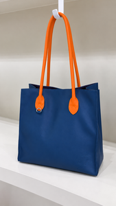 Sac de shopping réutilisable personnalisé en PU imperméable avec fermeture éclair, sac fourre-tout à bandoulière avec poche, sac de transport élégant à poignées - Product Image 2