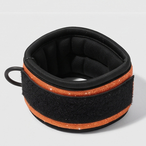 Sangles d'exercice robustes en cuir, cuir PU ou néoprène, réglables et rembourrées, avec sangle de cheville, pour machine à câble, exercices de fessiers et de jambe en extension - Product Image 4