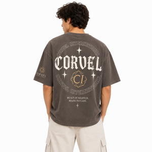 Camiseta de hombre estilo gótico, holgada, con gráfico en la espalda y logo en la manga, 100% algodón, estilo streetwear, lavada, oversize. - Product Image 4