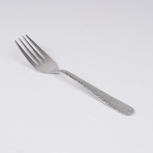 Stainless Steel Fork With Hammered Handle Matte Polish Minimalist Design Dishwasher Safe <b>Flatware</b> For Wedding Occasions - Product Image 1