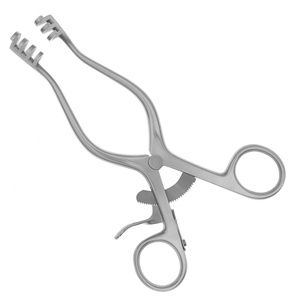 Écarteur chirurgical Weitlaner auto-fixant en acier inoxydable, 6 1/2 pouces, à bout arrondi, 3x4 dents, instrument manuel - Product Image 2