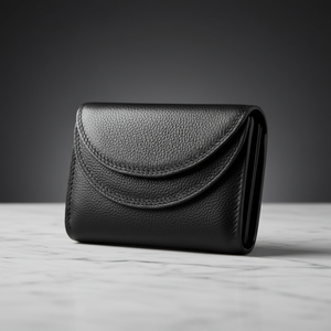 Portefeuille pour femme en cuir de chèvre noir WI 184, portefeuille en cuir véritable, qualité supérieure, durable, fin, élégant, option cadeau - Product Image 3