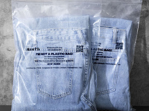 UKHI Biodegradable <b>Compostable</b> T-Shirt <b>Bag</b> Flexo Printing Heat Seal PE/PBAT Material Customizable Fashion Accessories Packaging - Product Image 5