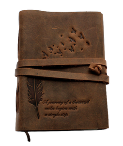 Carnet en cuir vintage en gros avec logo gaufré personnalisable, emballage cartonné, fournitures de bureau et scolaires - Product Image 1