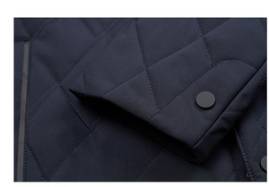 Blouson Bomber Homme Couleur Unie Col Montant Fermeture Éclair Hiver Formel Coupe Droite Toile Écologique Séchage Rapide - Product Image 5