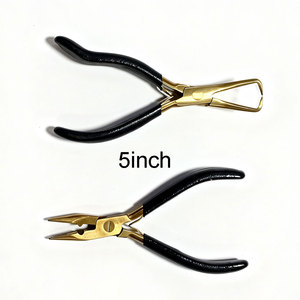 Juego de Pinzas Profesionales para Extensiones de Cabello con Acabado Dorado, Herramientas de Instalación y Remoción con Estuche, Uso en Salón, Precio de Fábrica OEM - Product Image 3