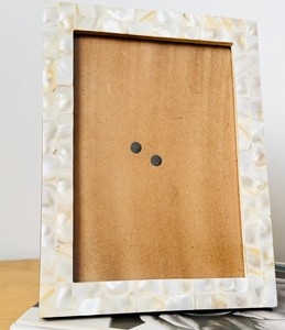 Cadre photo rectangulaire éco-responsable fait main avec incrustation de nacre, option personnalisée, décoration de table, orientation - Product Image 6