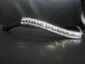 Banda de cejas de caballo de cuero negro personalizada, cristal ostentoso, cómoda y duradera para equitación ecuestre, último producto de moda. - Product Image 2