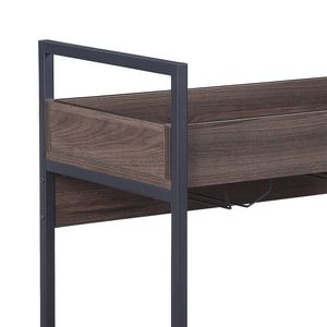 Carrello da portata rettangolare a 2 ripiani in noce e nero per cucine e isole cucina - Product Image 4