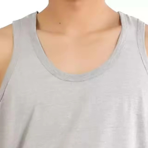 PASUXI Casual Quick Dry Moisture Wicking Fitness <b>Stringer</b> Men's Khaki Tank Top Gym Wear Workout Singlet Breathable Running <b>Vest</b> - Product Image 3
