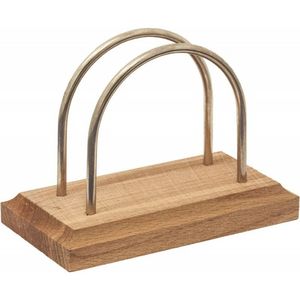Support élégant en métal et bois pour serviettes, idéal pour les banquets de mariage et la décoration de table d'hôtel de luxe, provenant d'un fournisseur indien. - Product Image 5