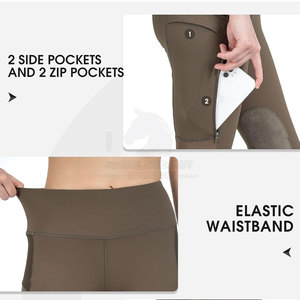 Pantalones de Equitación de Color Sólido, Fabricación en Fábrica, Diseño Personalizado - Product Image 5