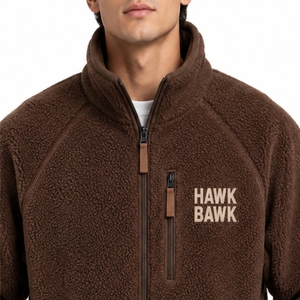 Chaqueta de Forro Polar Sherpa para Hombre, Suave, con Cierre Completo, Estilo Casual para Exteriores, para Clima Frío, con Cierre Suave - Product Image 4
