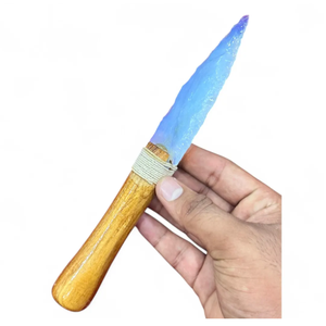 Couteau en cristal opalite obsidienne avec manche en cristal, lame sculptée à la main en forme de pointe de flèche, décor spirituel, décor sorcelier, grossiste - Product Image 3