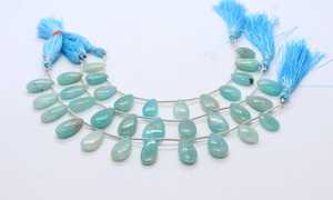 Perles en forme de poire lisses en Amazonite naturelle AAA 8x11 MM, perles de pierre précieuse Amazonite, brin de 6 pouces, perles en forme de poire lisses en Amazonite en vrac - Product Image 2